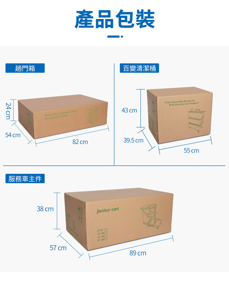 CT施達 趟門儲物箱+捲簾頂蓋清潔清潔服務車/平拖 - Cleanic Cleaning Equipment